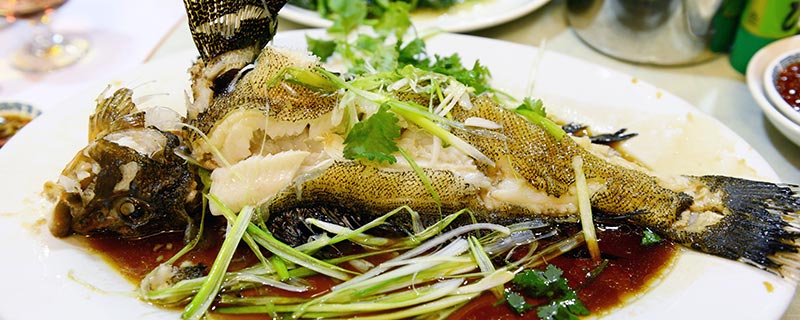 广东和浙江地区的名菜——蒸石斑鱼