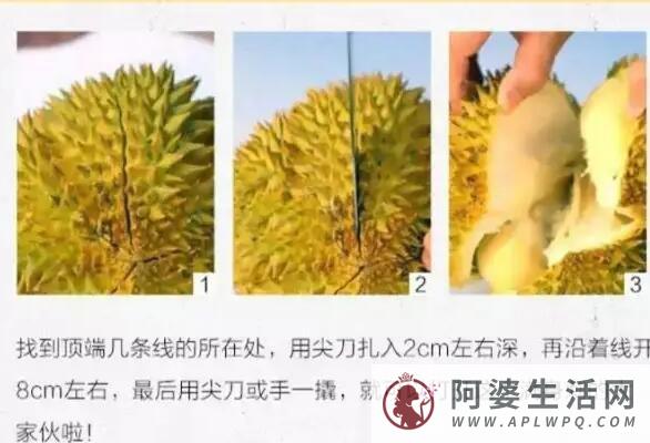 榴莲怎么打开？打开方式不止一种，用剪刀就可以了